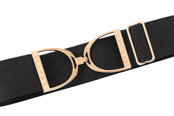 Ellany Elastic Belt 1.5" Black with Stirrup Buckle