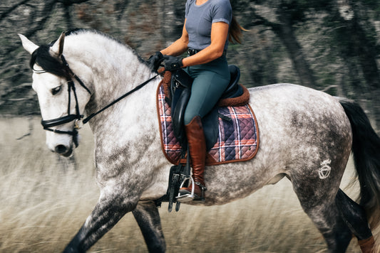 16 Cypress Dressage Pad - Feild Plaid & Hickory