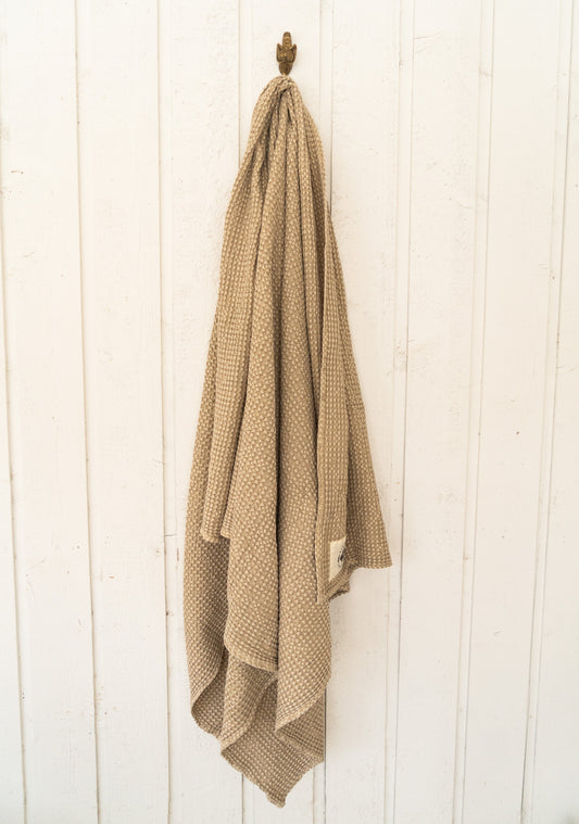 16 Cypress Cotten Waffle Horse Towel - Sand