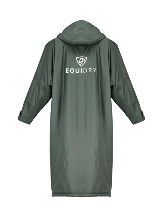 EquiDry Original Thick Fleece Coat - Black Forest Green & Grey