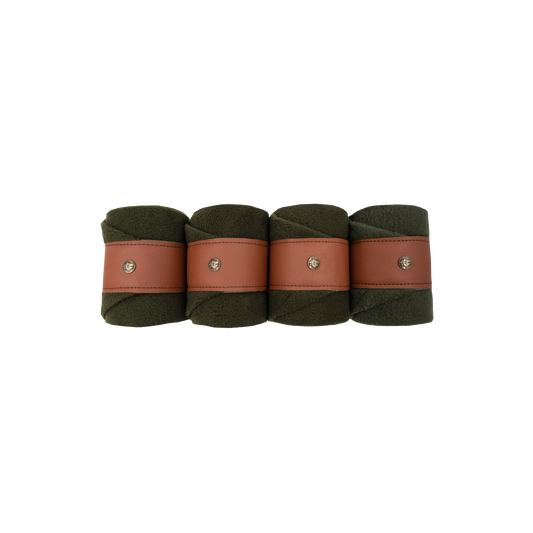 16 Cypress Leatherette Polos - Dark Olive & Cognac