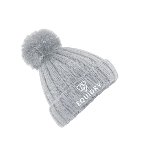 EquiDry Pom Pom Bobble Hat - Grey