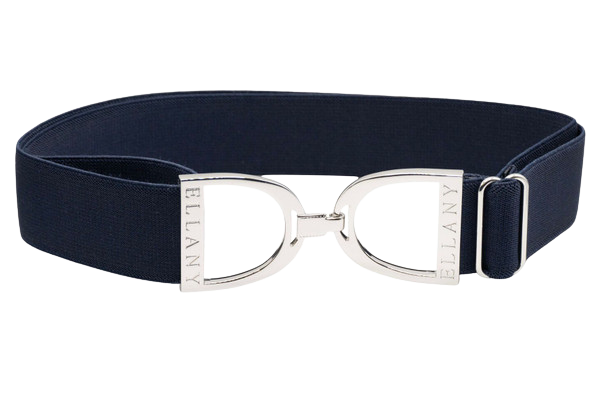 Ellany Elastic Belt 1.5" Navy with Stirrup Buckle