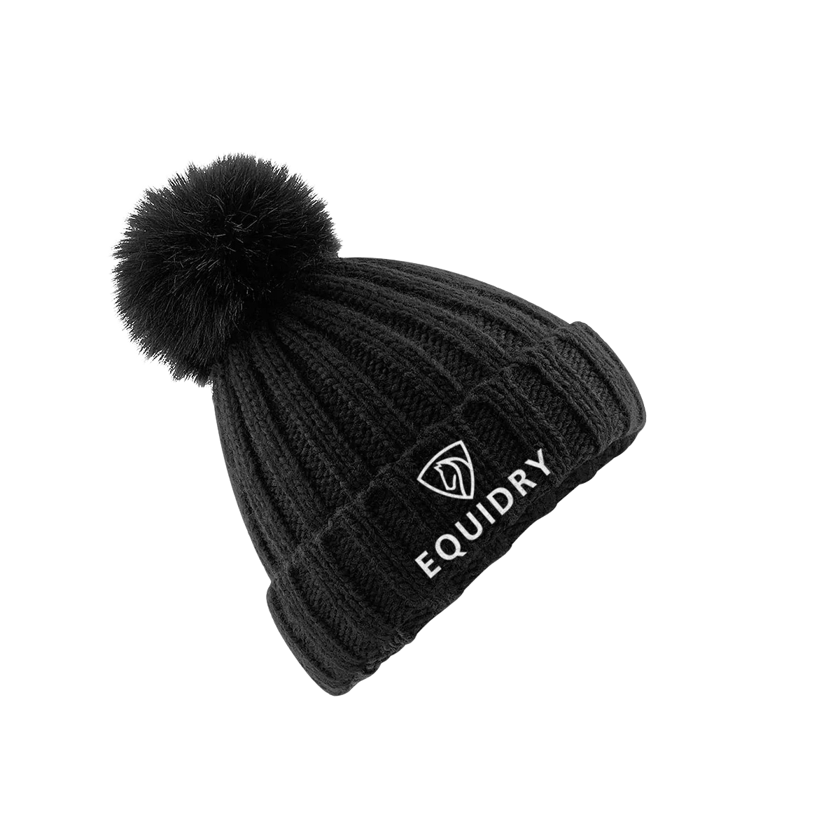 EquiDry Pom Pom Bobble Hat - Black