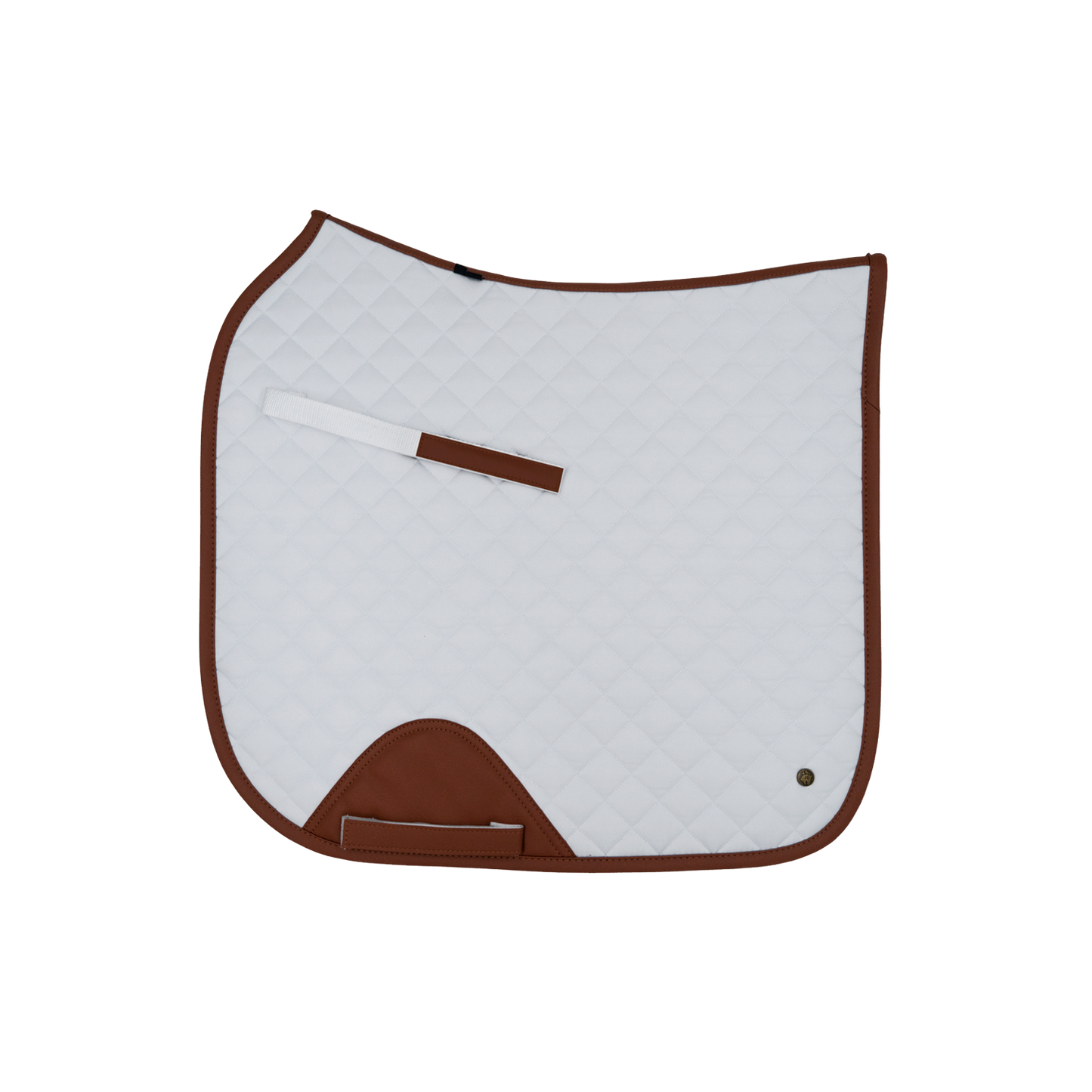 16 Cypress Dressage Pad - White & Cognac