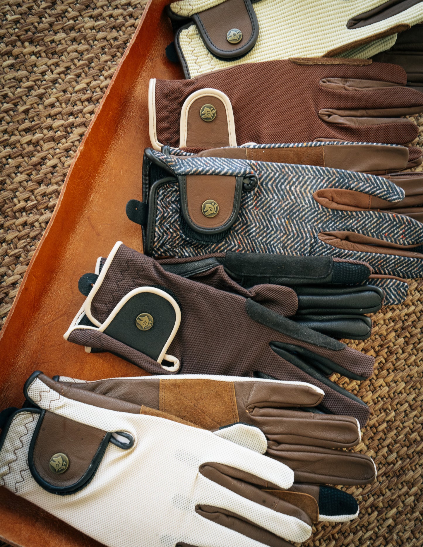 16 Cypress Riding Gloves - Tobacco