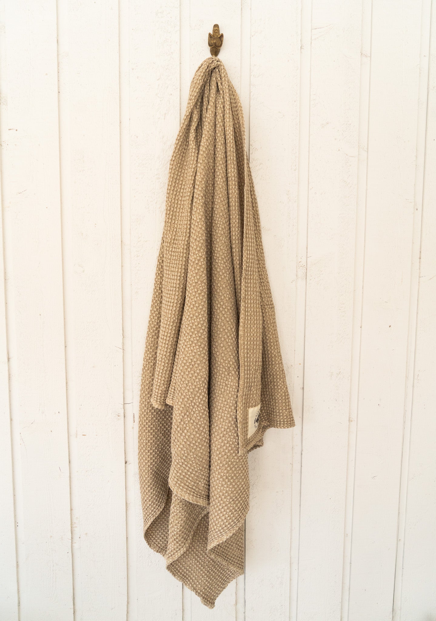 16 Cypress Cotten Waffle Horse Towel - Sand
