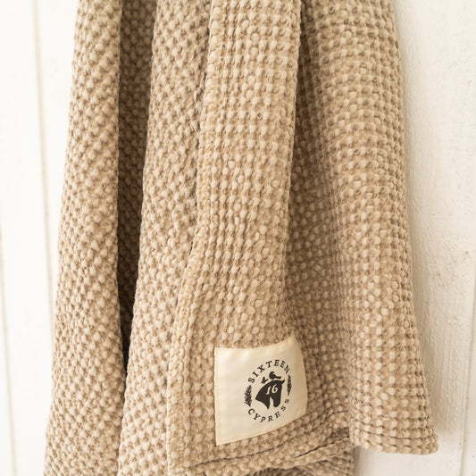 16 Cypress Cotton Waffle Stable Towel - Sand