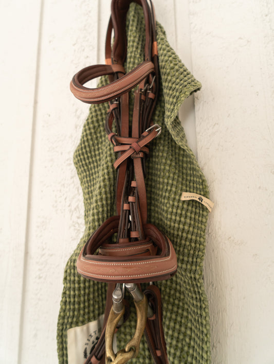 16 Cypress Cotton Waffle Stable Towel - Spruce